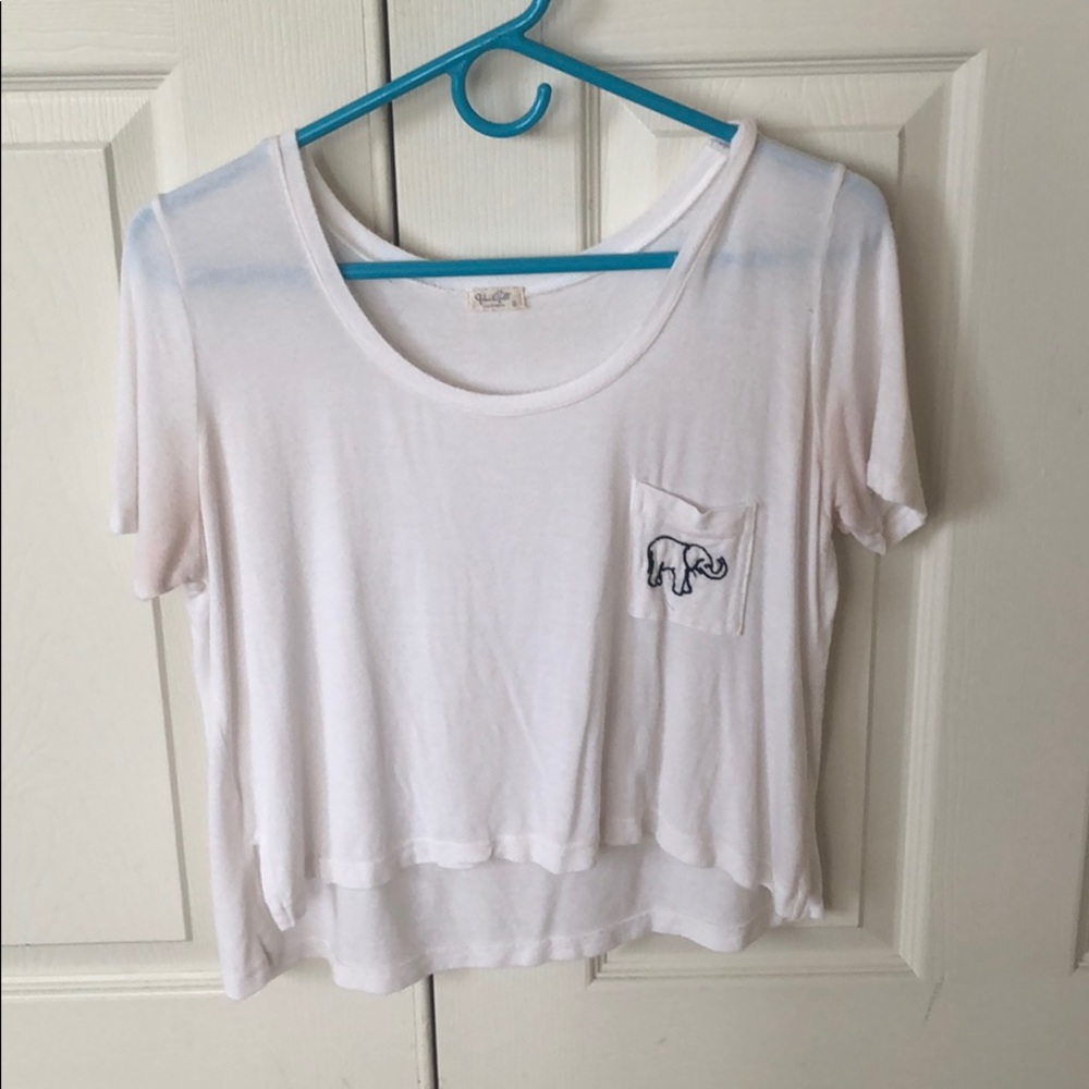 Brandy white tee with elephant
